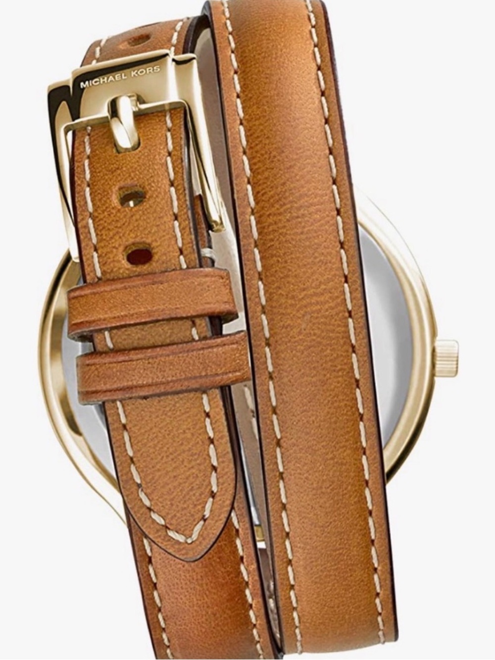 Michael Kors cross leather strap watch - Picture 3 of 5